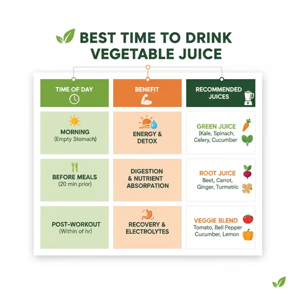best time to drink vegetable juice - delicious homemade recipe photo