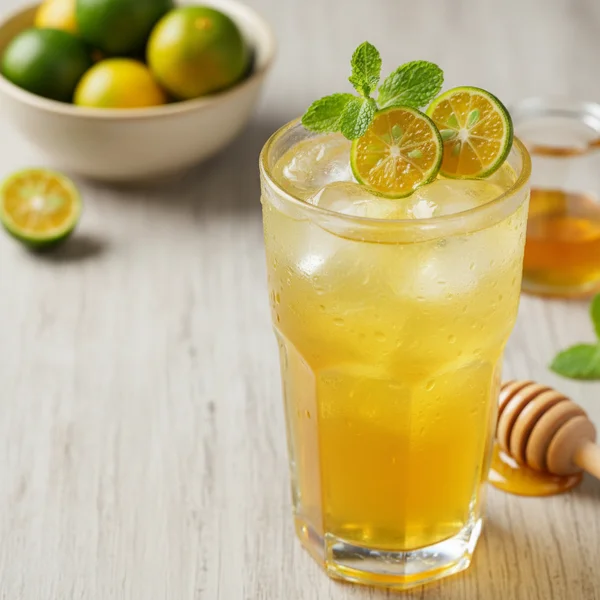calamansi juice with honey - delicious homemade recipe photo