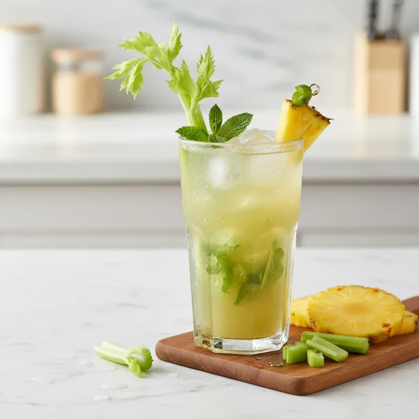 celery and pineapple juice - delicious homemade recipe photo