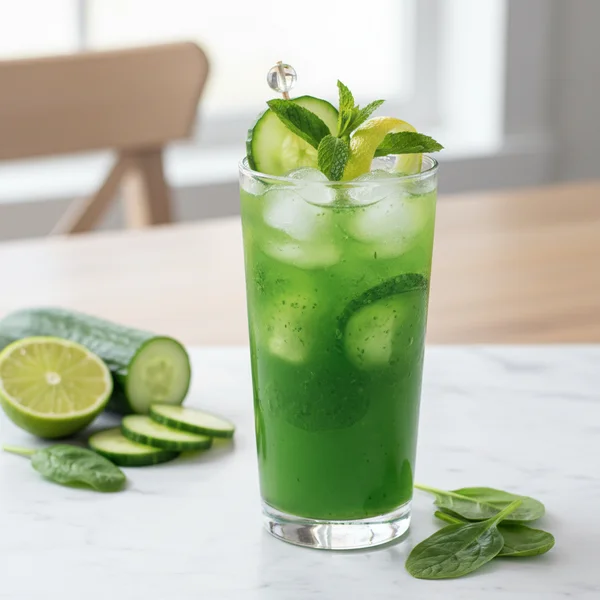 cucumber and spinach juice - delicious homemade recipe photo