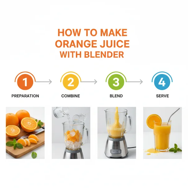 how to make orange juice with blender - delicious homemade recipe photo