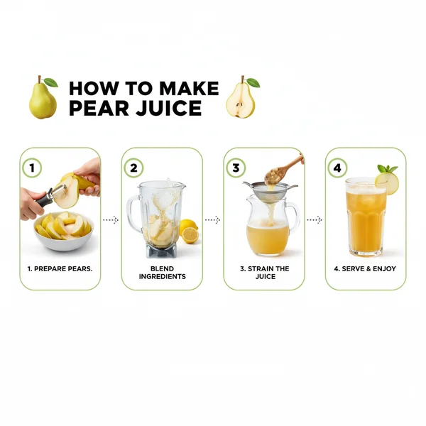 how to make pear juice - delicious homemade recipe photo