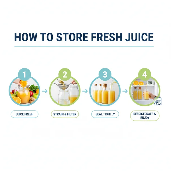 how to store fresh juice - delicious homemade recipe photo