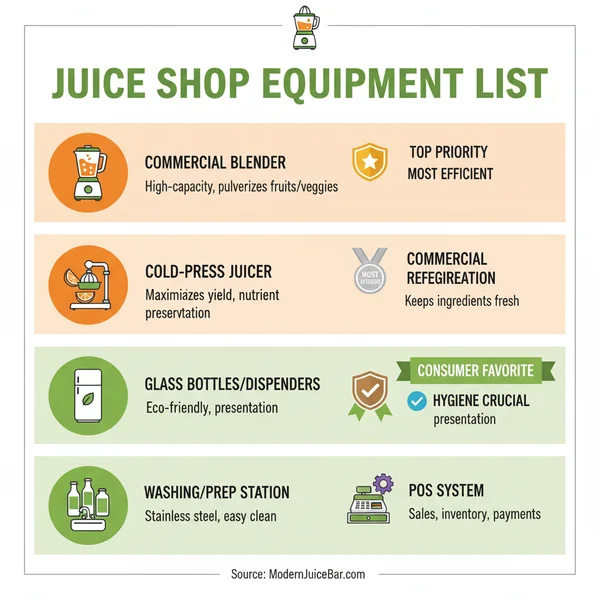 juice shop equipment list - delicious homemade recipe photo