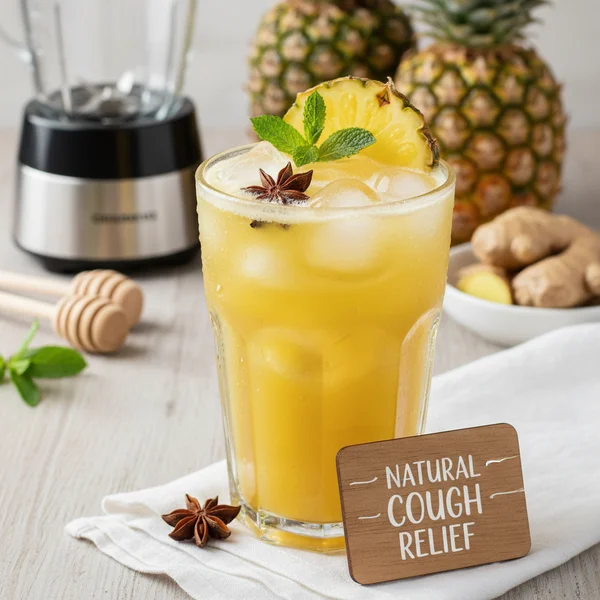 pineapple juice benefits for cough - delicious homemade recipe photo
