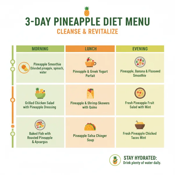 3-day pineapple diet menu - delicious homemade recipe photo