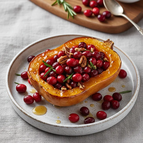 acorn squash cranberry recipe - delicious homemade recipe photo