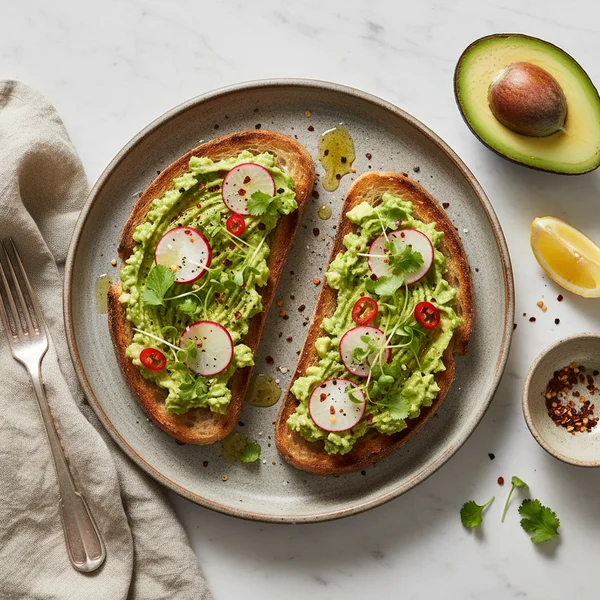 avocado toast without egg - delicious homemade recipe photo