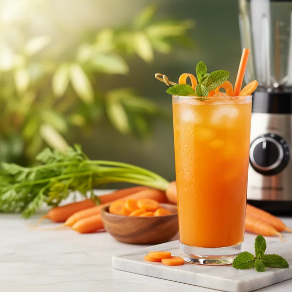 benefits of drinking carrot juice - delicious homemade recipe photo