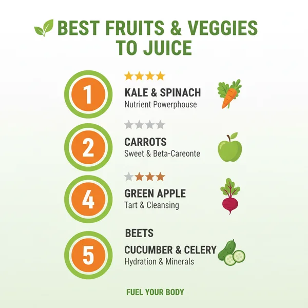best fruits and veggies to juice - delicious homemade recipe photo