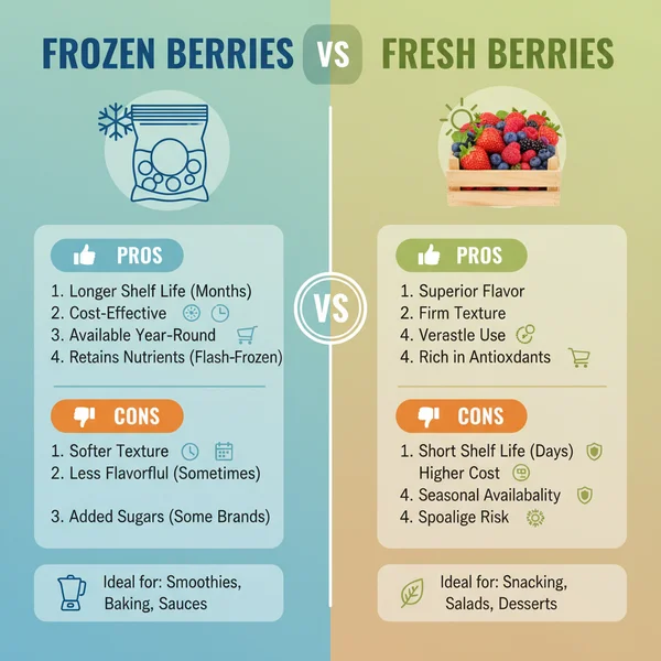 frozen berries vs fresh - delicious homemade recipe photo