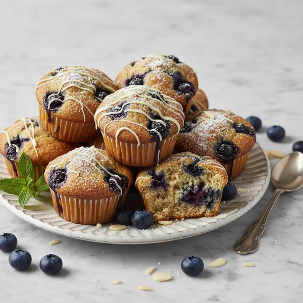 gluten-free blueberry muffins - delicious homemade recipe photo