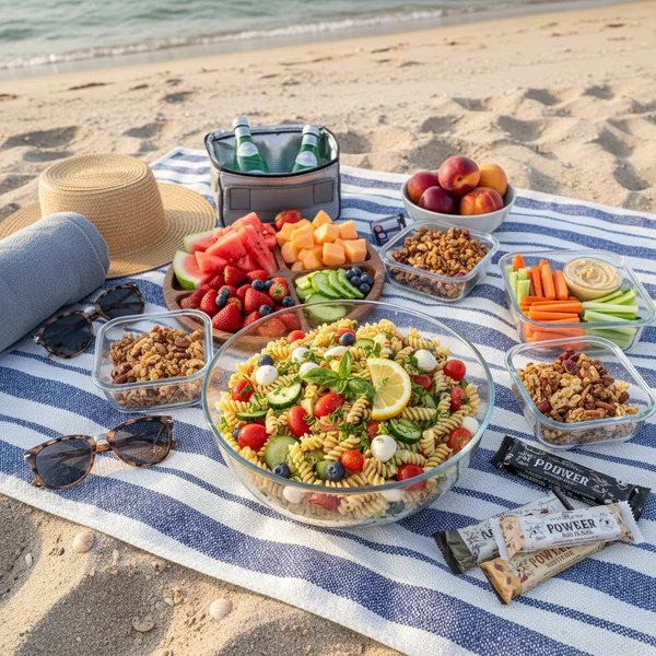 good snacks for the beach - delicious homemade recipe photo