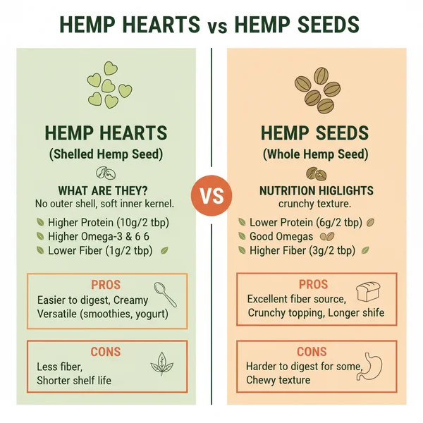 hemp hearts vs hemp seeds - delicious homemade recipe photo