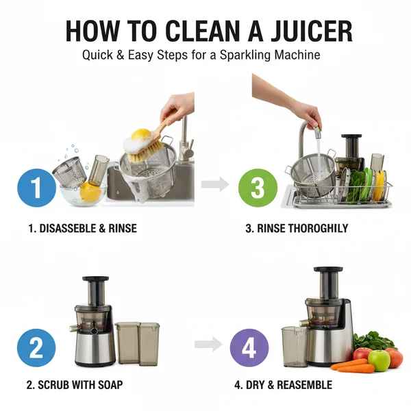how to clean a juicer - delicious homemade recipe photo