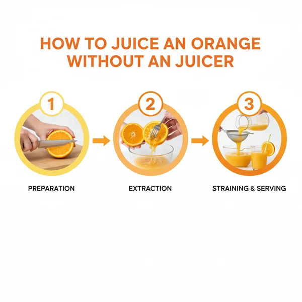 how to juice an orange without a juicer - delicious homemade recipe photo