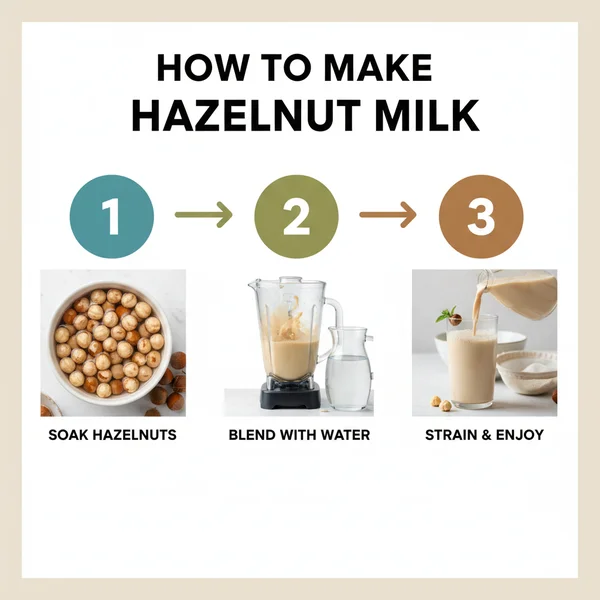 how to make hazelnut milk - delicious homemade recipe photo