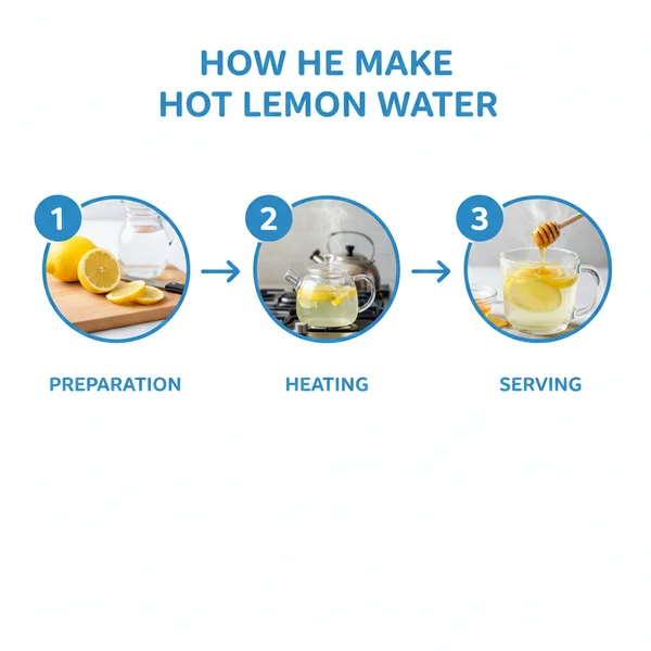 how to make hot lemon water - delicious homemade recipe photo