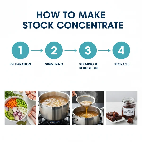how to make stock concentrate - delicious homemade recipe photo
