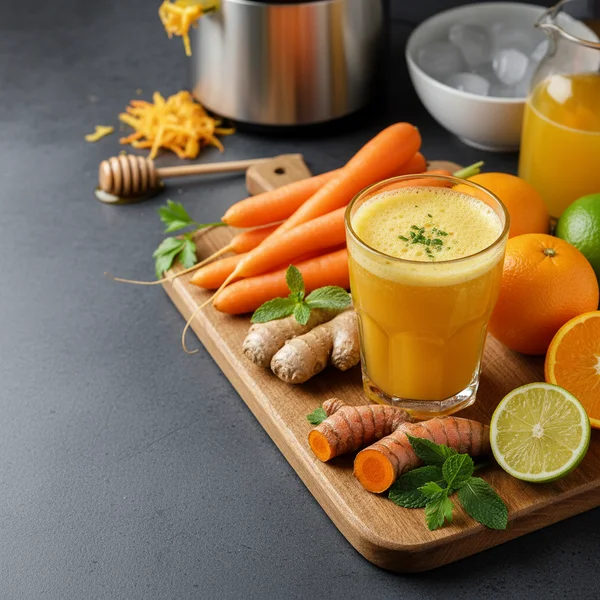 juicing for a cold - delicious homemade recipe photo
