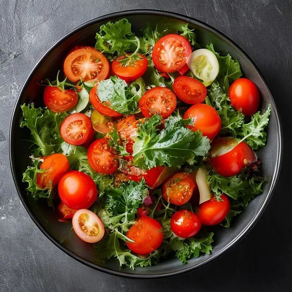 kale and tomato salad - delicious homemade recipe photo