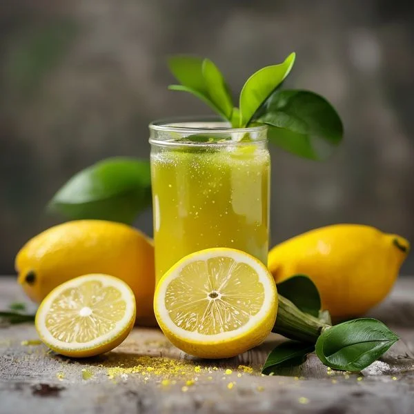 lemon ginger green juice - delicious homemade recipe photo