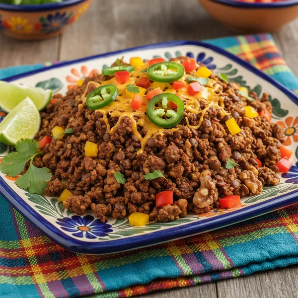lentil walnut taco meat - delicious homemade recipe photo