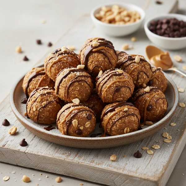 no bake peanut butter bites - delicious homemade recipe photo