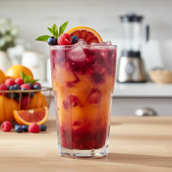 orange berry blitz jamba juice - delicious homemade recipe photo