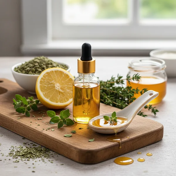 oregano oil for sore throat - delicious homemade recipe photo