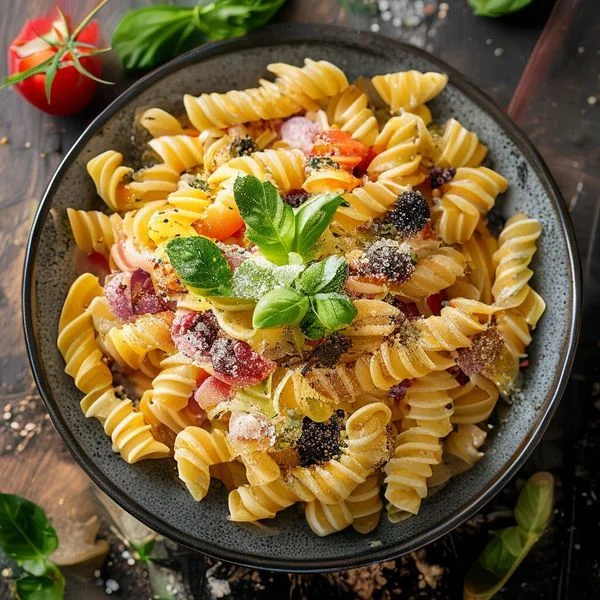 pasta salad with quinoa - delicious homemade recipe photo