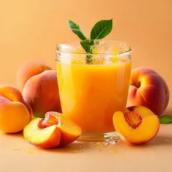 peach and orange juice - delicious homemade recipe photo