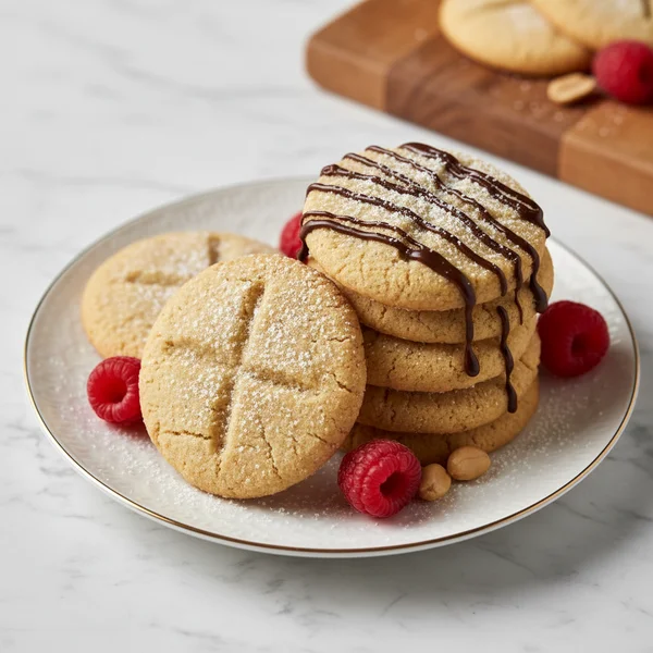 peanut butter shortbread cookies - delicious homemade recipe photo