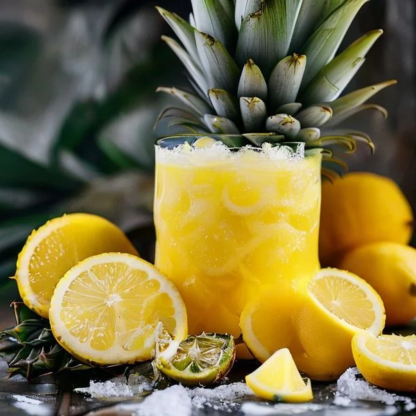 pineapple and lemon juice for weight loss - delicious homemade recipe photo