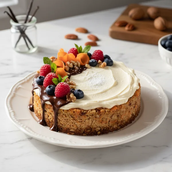 raw carrot cake recipe - delicious homemade recipe photo