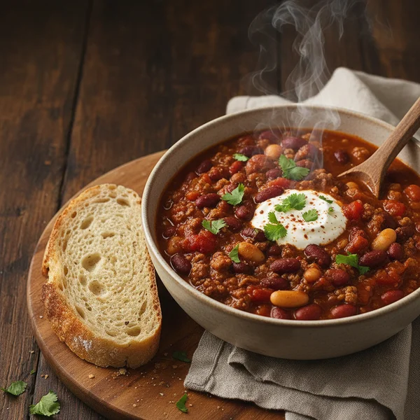 slow cooker three bean chili - delicious homemade recipe photo