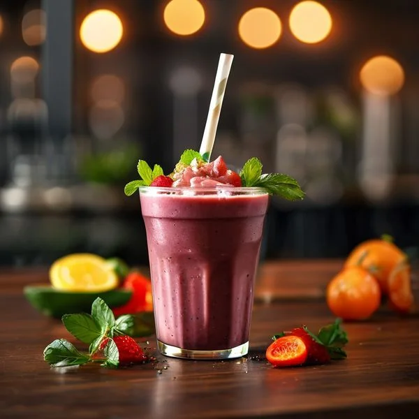 smoothie bar in gym - delicious homemade recipe photo