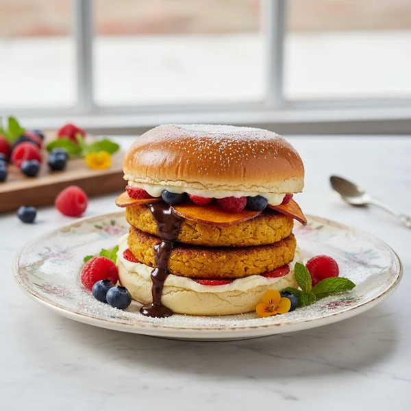 sweet potato chickpea burger - delicious homemade recipe photo