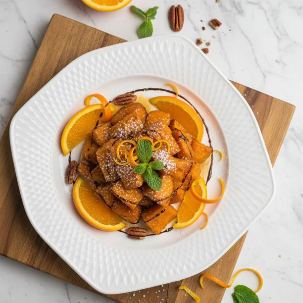 sweet potato with orange juice - delicious homemade recipe photo