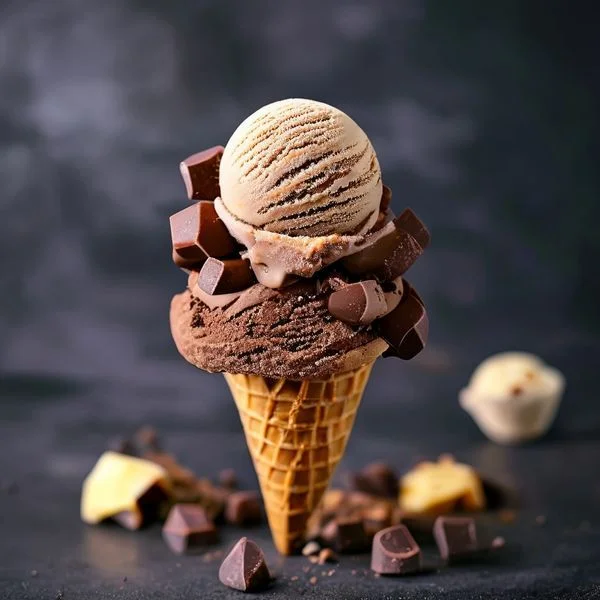 vegan chocolate chip ice cream - delicious homemade recipe photo