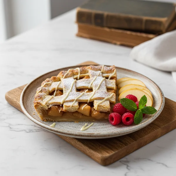 vegan gluten free apple pie - delicious homemade recipe photo
