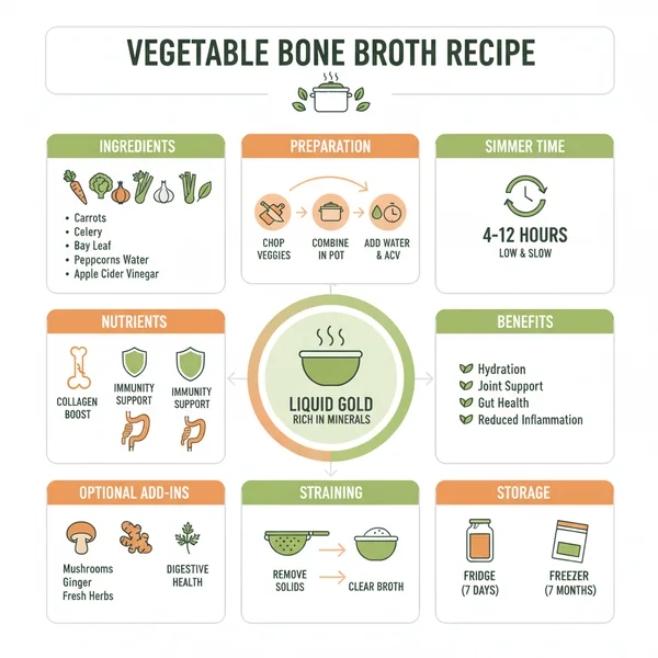 vegetable bone broth recipe - delicious homemade recipe photo