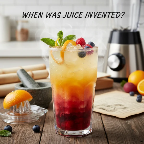 when was juice invented - delicious homemade recipe photo